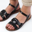 Czarne skórzane sandały damskie POTOCKI 64011