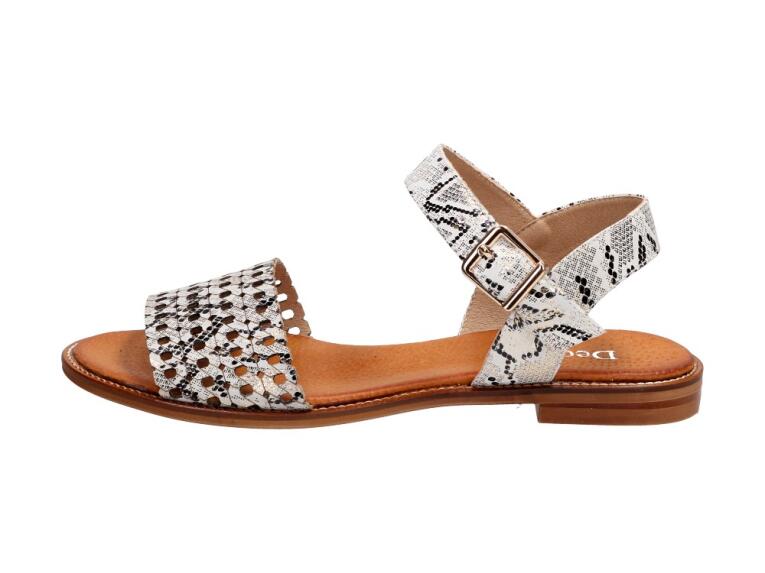 Beżowe POLSKIE sandały damskie DEONI D412A