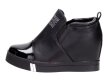 Czarne botki na koturnie sneakersy 252a