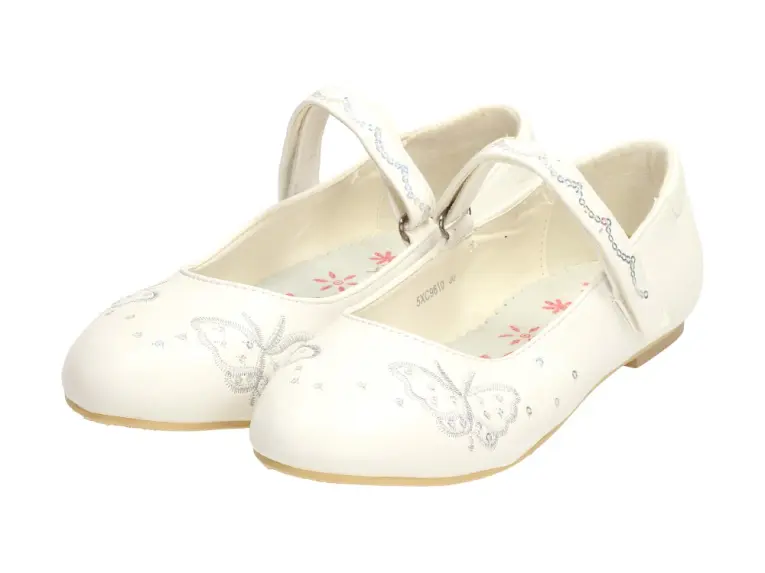 Białe balerinki, buty dziecięce Badoxx 9610 Wh