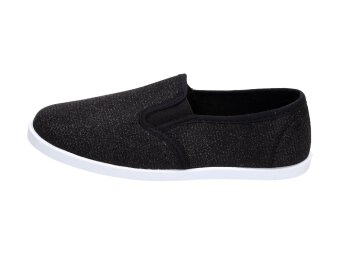 SLIP ON Czarne tenisówki dziecięce WISHOT 042