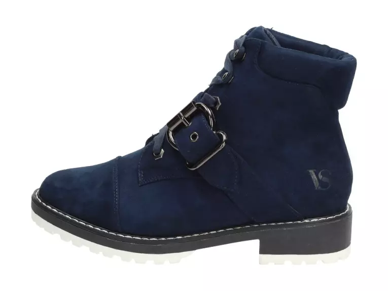 Granatowe botki damskie, sztyblety Vices 2109