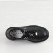 Czarne skórzane sneakersy damskie na platformie Filippo Dp6382/24