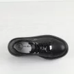 Czarne skórzane sneakersy damskie na platformie Filippo Dp6382/24
