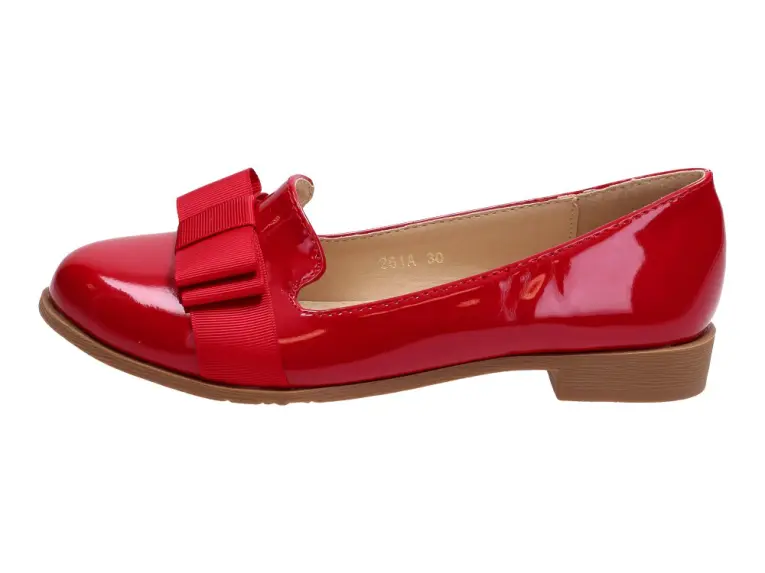 Czerwone baleriny buty dziecięce lordsy 261