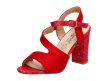 Czerwone sandały damskie S.BARSKI 1530-18
