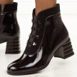 Czarne skórzane botki damskie DiA 52-144