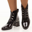 Czarne skórzane botki damskie DiA 52-144