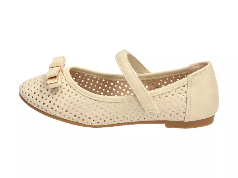 Beżowe balerinki, buty dziecięce Badoxx 489