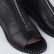 Czarne skórzane POLSKIE sandały damskie, botki DEONI D520