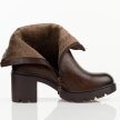 Brązowe botki damskie na obcasie M.Daszyński 23108A-14