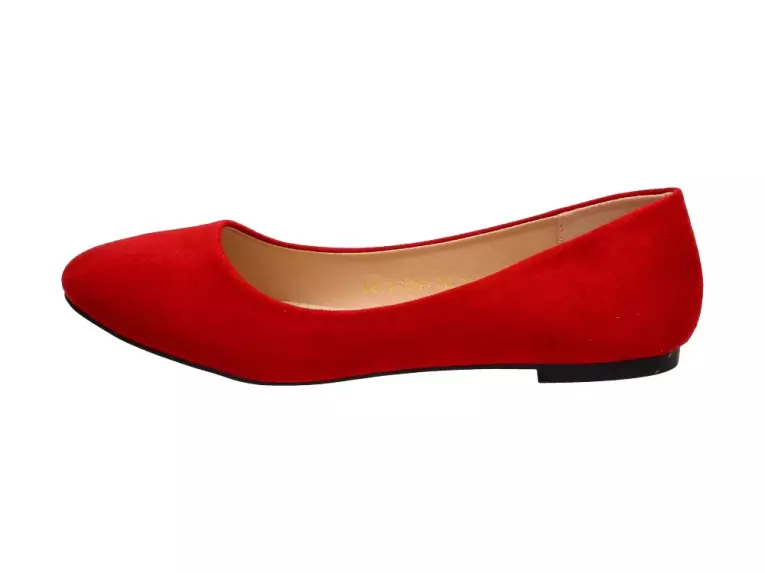 Czerwone baleriny, buty damskie Vinceza 2803