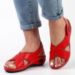 Czerwone sandały damskie SABATINA SN001