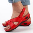 Czerwone sandały damskie SABATINA SN001