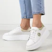 Białe skórzane sneakersy damskie na platformie Filippo Dp6058/24