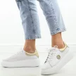 Białe skórzane sneakersy damskie na platformie Filippo Dp6058/25