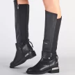 Czarne kozaki damskie NAVY DOT 60005
