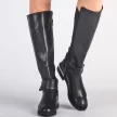 Czarne kozaki damskie NAVY DOT 60005