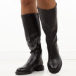 Czarne skórzane kozaki damskie DiA 52-837
