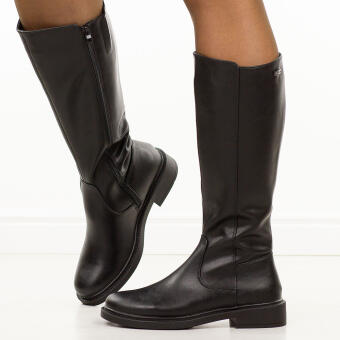 Czarne skórzane kozaki damskie Sergio Leone Kz25600S