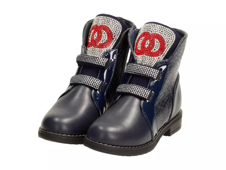 Granatowe botki, buty dziecięce Badoxx 527