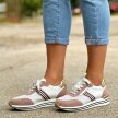 Różowe skórzane sneakersy damskie S.BARSKI 21575