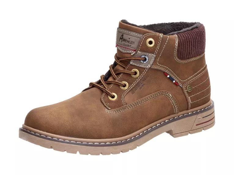 Camelowe trapery męskie American Club Rh36