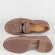 Khaki loafersy damskie, zamszowe mokasyny POTOCKI 12122