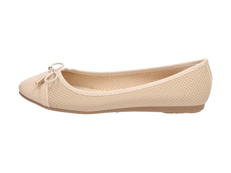Beżowe baleriny, buty damskie Sabatina 135