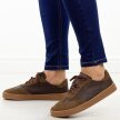 Brązowe skórzane Polskie półbuty damskie barefoot Deoni Bf01