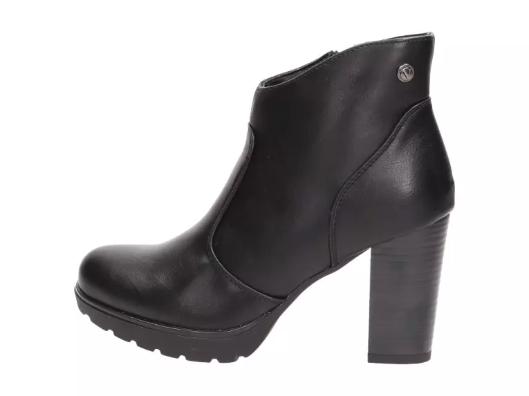 Czarne botki damskie Filippo Dbt1016 Słupek