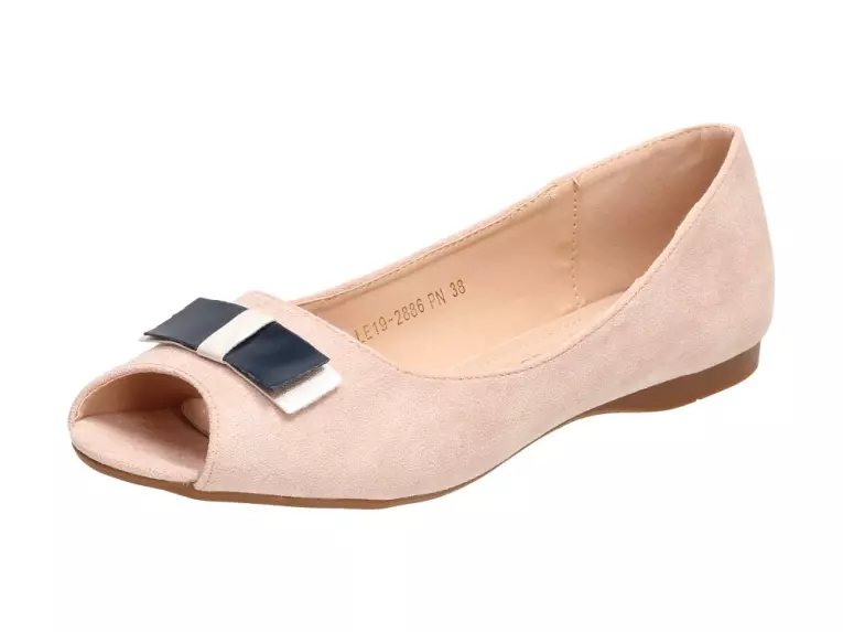 Różowe baleriny, buty damskie Vinceza 2886