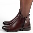 Bordowe botki damskie SABATINA DM21-13