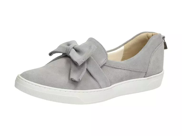 Szare Polskie buty damskie Nicole 2051b Welur