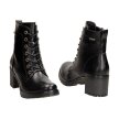 Czarne trapery damskie, botki VINCEZA 10643 PU