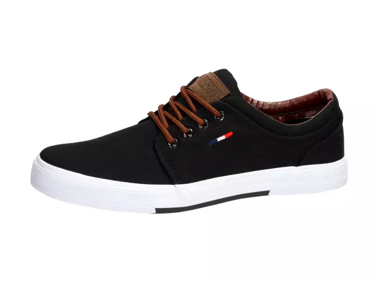 Czarne trampki, buty męskie Wishot 32-080