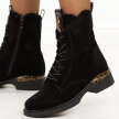 Czarne skórzane botki damskie Filippo Dbt7221/25