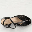 Czarne lak sandały damskie na obcasie Sergio Leone sk880