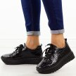 Czarne skórzane półbuty damskie Filippo Dp7284/25
