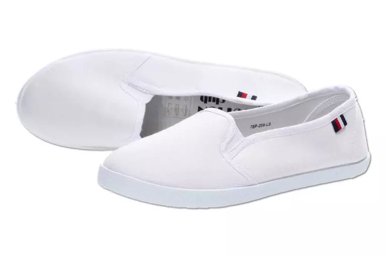 Białe tenisówki Slip On Cotton Club 209