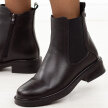 Czarne skórzane botki damskie DiA 52-018