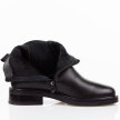 Czarne skórzane botki damskie DiA 52-018