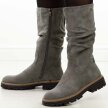 Szare wysokie botki damskie na traperze M.Daszyński Sa259-3