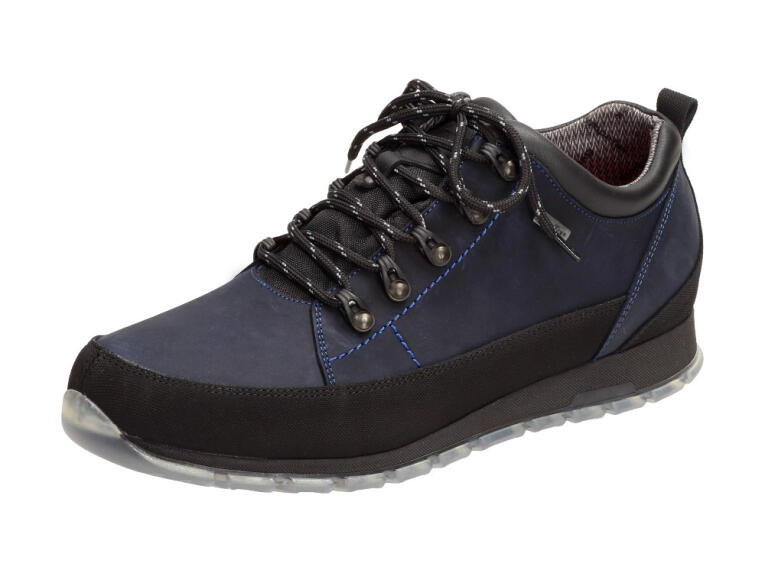 Granatowe Polskie buty męskie Nik 866 Trekking
