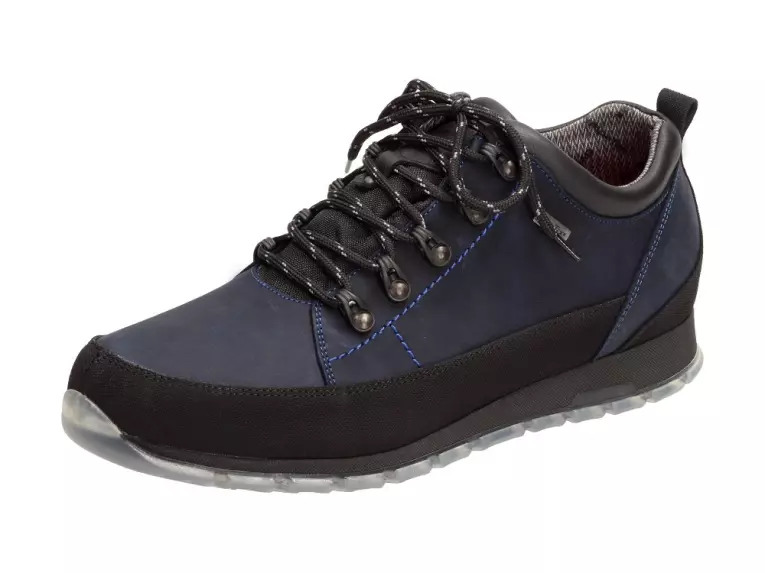 Granatowe Polskie buty męskie Nik 866 Trekking
