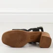 Czarne sandały damskie na słupku Sergio Leone sk568