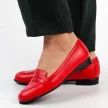 Czerwone skórzane mokasyny damskie, loafersy T.SOKOLSKI 429