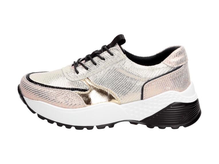 Złote sneakersy damskie VINCEZA 7793 SKÓRA
