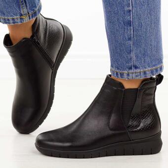 Czarne skórzane botki damskie T.Sokolski Z25-139