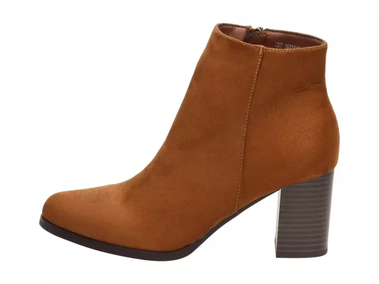 Brązowe botki damskie Filippo Dbt1022 Słupek